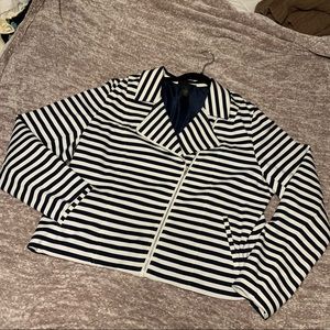 Lane Bryant Striped Moto Blazer - NWOT - size 20
